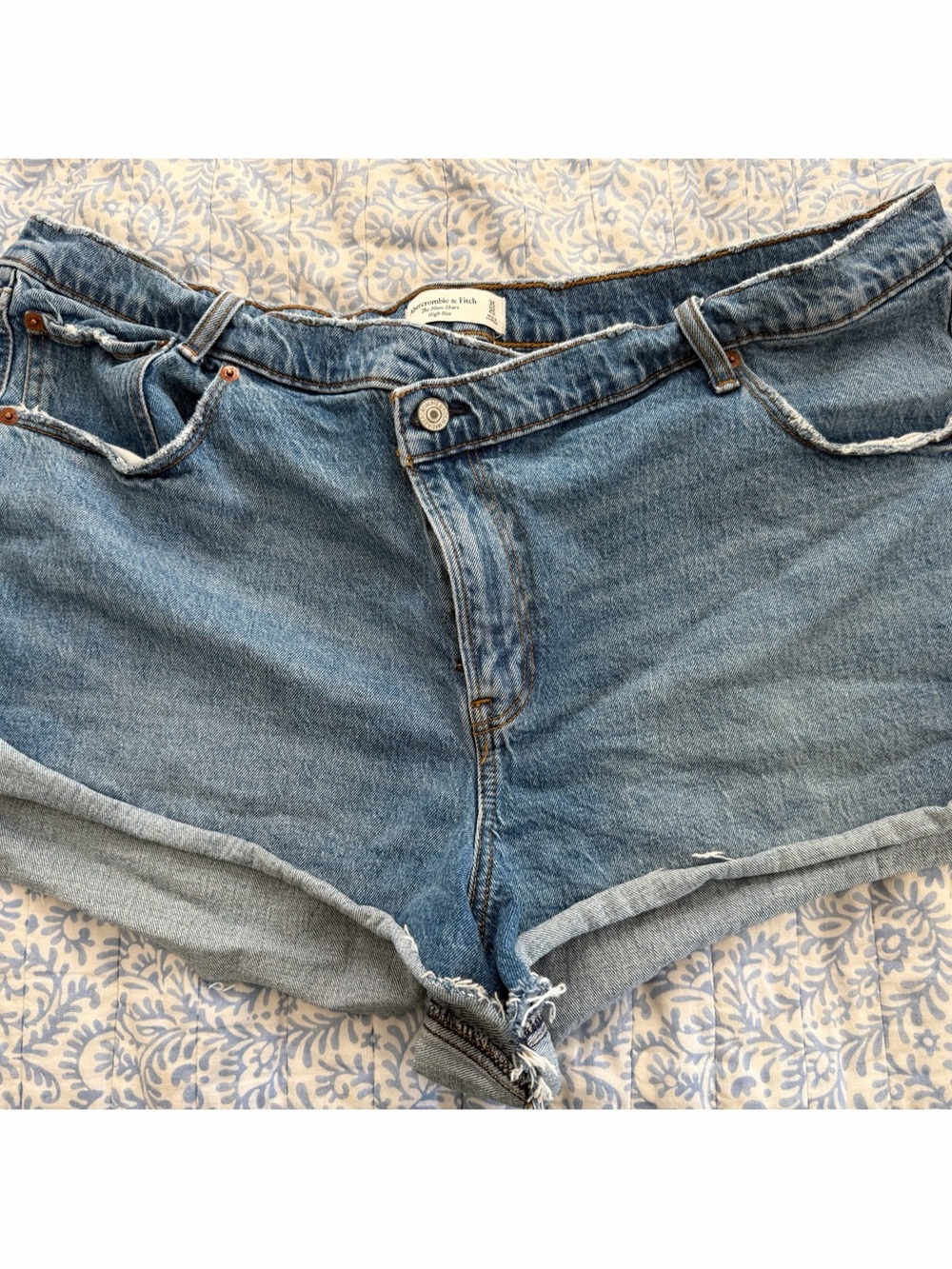 Abercrombie & Fitch Medium Wash Denim Cutoff Shorts